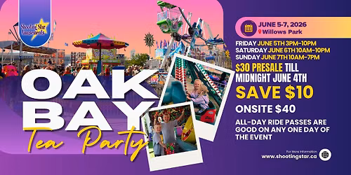 Oak Bay Tea Party 2026 - Shooting Star Amusements