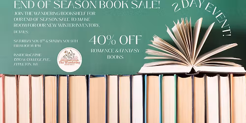 PRE HOLIDAY BOOK SALE!