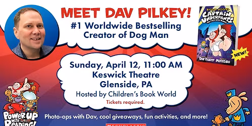 Children\u2019s Book World Presents: A Morning with Dog Man and Captain Underpants Creator Dav Pilkey