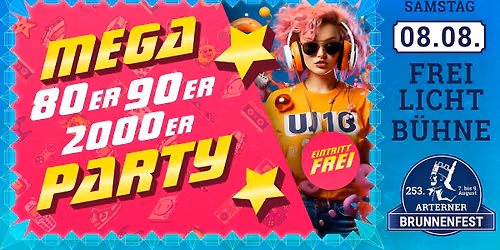 Mega 80er - 90er - 2000er Party zum Brunnenfest Artern