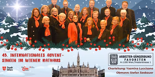Arbeiters\u00e4ngerbund Favoriten beim 43. internationalen Adventsingen im Wiener Rathaus