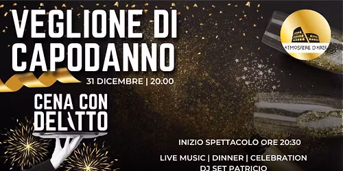 Capodanno Veglione 2026 \ud83e\udd42 spettacolo interattivo Cena con Delitto! \ud83d\udd75\ufe0f\u200d\u2642\ufe0f Unico a Roma!