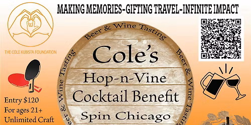 Cole's Hop-N-Vine Benefit 2026 - Purchase Tickets on Website