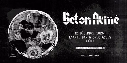 B\u00c9TON ARM\u00c9 \/\/ Samedi 12 d\u00e9cembre 2026 \/\/ L'Anti Bar & Spectacles