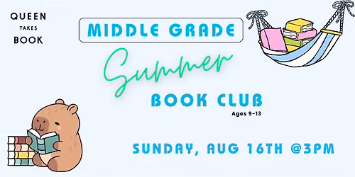 Middle Grade Book Club - August '26