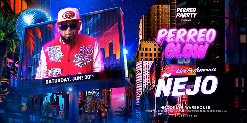 Perreo Glow: NEJO performing Live Secret Brooklyn Warehouse Reggaeton Party