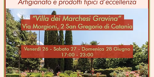 FESTA D\u2019ESTATE 2026  VILLA DEI MARCHESI GRAVINA SAN GREGORIO CATANIA 