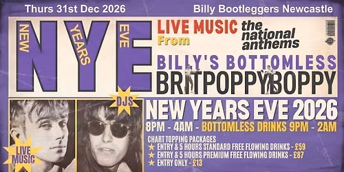 Billy's Bottomless Britpoppy Boppy - New Year's Eve 2026