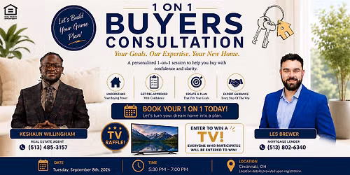 1-on-1 Homebuyers Consultation & TV Raffle