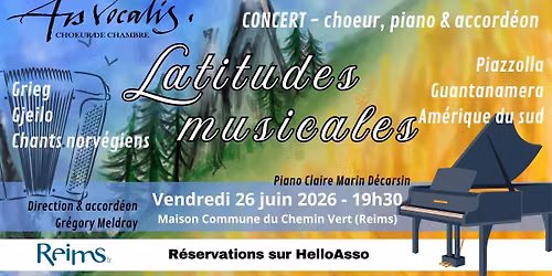 Concert Latitudes Musicales Vendredi 26 juin - 19h30