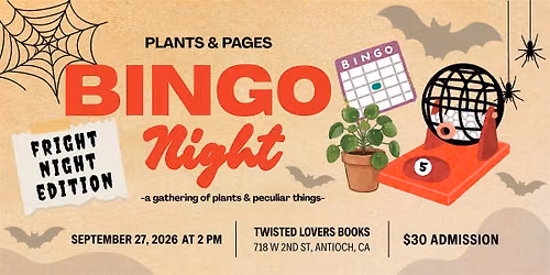 Plants & Pages Bingo: Fright Night Edition