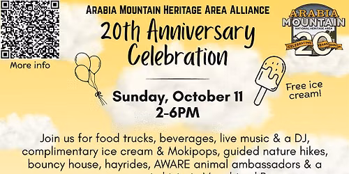 20th Anniversary Celebration - Arabia Mountain National Heritage Area