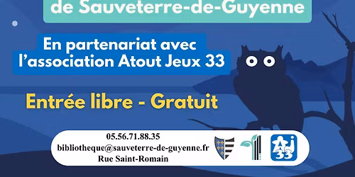 Soir\u00e9e Jeux de Soci\u00e9t\u00e9 \u00e0 la M\u00e9diath\u00e8que de Sauveterre de Guyenne