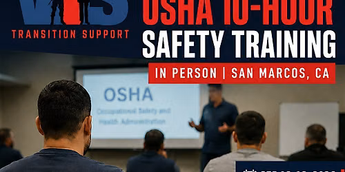 FREE OSHA 10-Hour Safety Training | SEP 12-13 | San Marcos CA