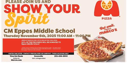 Spirit Night @ Marco's Pizza