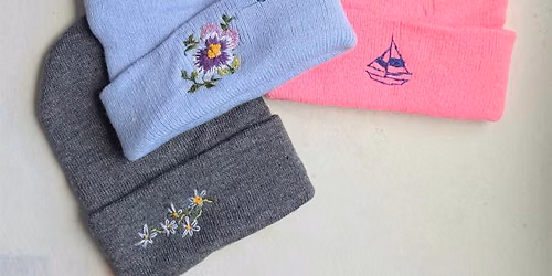 Beginner Embroidered Beanie Hat (Cambridge)