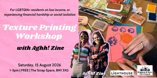 Texture Printing Workshop with Aghh! Zine