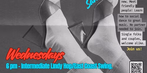 Learn Lindy Hop & Swing Dance with us! Two levels to choose from!