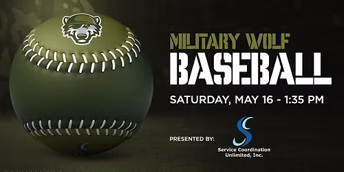Military Appreciation Day | Military Wolf Logo Baseball Giveaway
