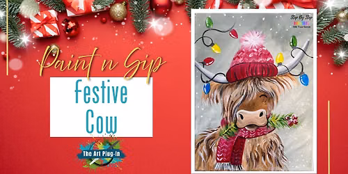 Paint n Sip - Festive Cow