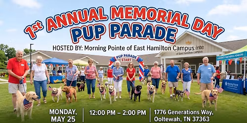 1st Annual Memorial Day Pup Parade with Morning Pointe of East Hamilton