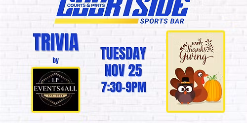 TRIVIA NIGHT - Thanksgiving!