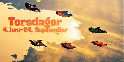 Wingsuit organisering - hver torsdag 4 juni til 24 september 2026!