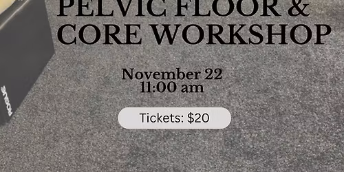 Pelvic Floor and Core Workshop
