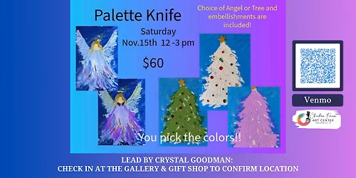 \ud83c\udfa8\ud83c\udf84Palette Knife Painting with Crystal Goodman! \ud83d\udc69\u200d\ud83c\udfa8\ud83d\udd8c\ufe0f