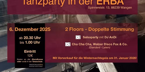 Tanzparty in der ERBA - 2 Floors! 