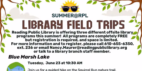 Summer@RPL Field Trip to Nolde Forest (Registration Required)