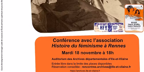 Conf\u00e9rence " Un long chemin vers l'\u00e9mancipation : les filles et l'\u00e9cole \u00e0 Rennes 