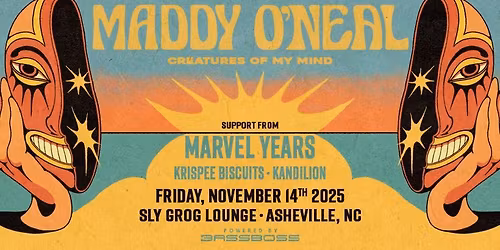 Maddy O'Neal + Marvel Years, Krispee Biscuits & Kandilion at Sly Grog Lounge