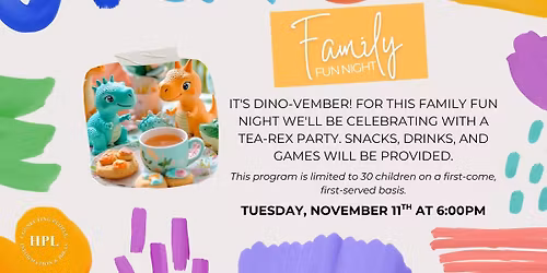 \ud83c\udf89 Family Fun Night: Tea-Rex Party \ud83e\udd96\ud83e\udd73