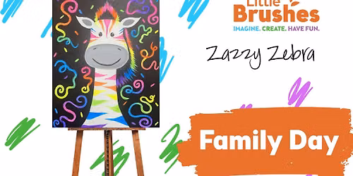 $30 Zazzy Zebra Family Day Painting