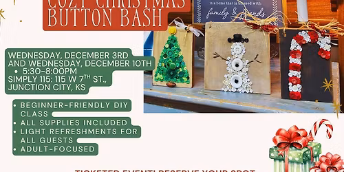 Reimagined Evenings: Cozy Christmas Button Bash