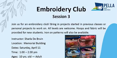 Embroidery Club - Session 3