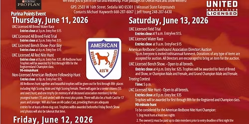 2026 AMERICAN REDBONE DAYS
