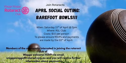 April Social: Barefoot Bowls!