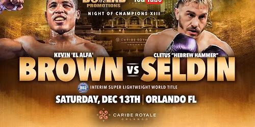 WBA Convention Fight Night - Night of Champions 13 at Caribe Royale Orlando