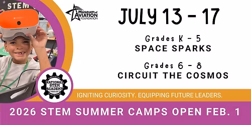 STEM Summer Camp: Space Sparks (K-5) \/ Circuit the Cosmos (6-8)