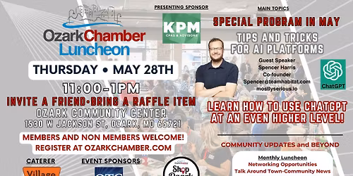 May Ozark Chamber Luncheon-SPECIAL PROGRAM