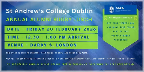St Andrew\u2019s College Dublin - Annual Alumni Rugby Lunch - 2026