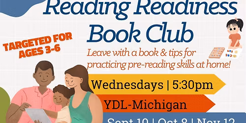 Reading Readiness Book Club (Ages 3-6)