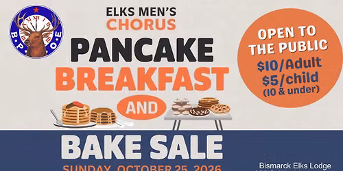 Pancake Breakfast & Bake Sale hosted by Elks Men's Chorus