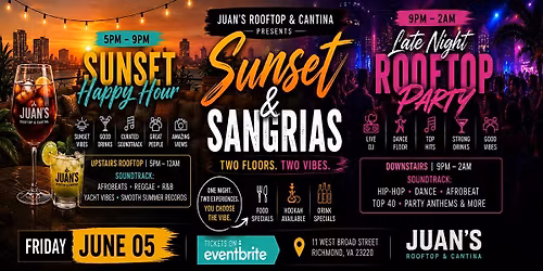 Sunset & Sangrias: Rooftop Happy Hour + Late Night Party
