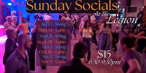 Social Dancing at the Legion - Latin OR Swing - Lessons