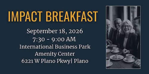 September 18th - Impact Breakfast!