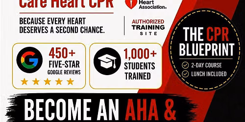 Become an AHA & Red Cross CPR Instructor\/Earn 2 certifications in 1 course!