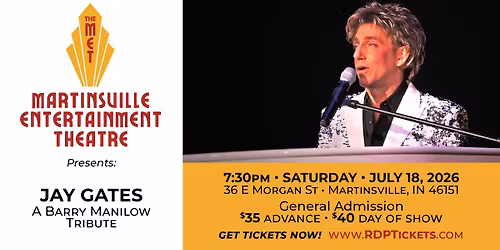 Jay Gates A Barry Manilow Tribute at the MET